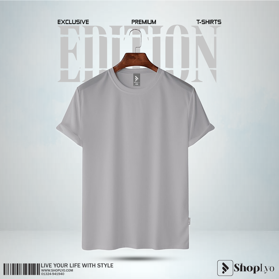 Men’s Premium Solid Silver T-Shirt